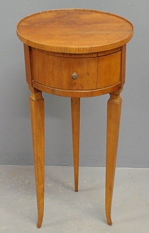 Appraisal: - Italian fruitwood diminutive one-drawer end table th c with