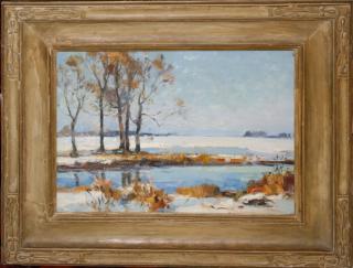 Appraisal: th c American School o c winter landscape x in