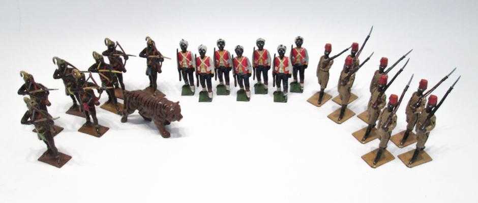 Appraisal: TWENTY THREE BRITAINS LTD TOY SOLDIERS eight King's African Rifles