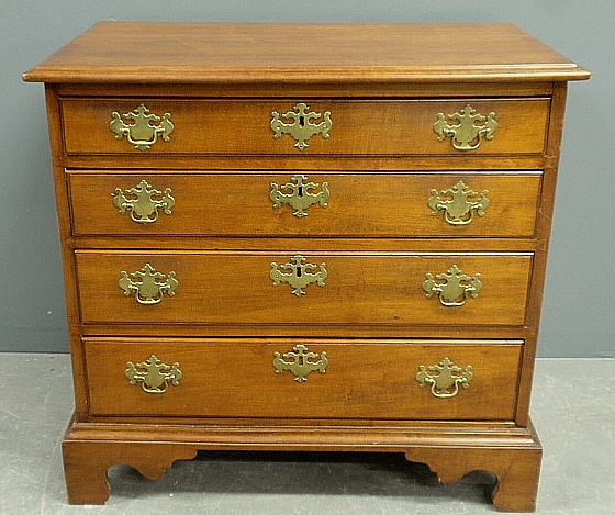 Appraisal: - Diminutive New England maple chest of drawers c with