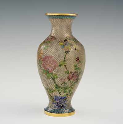 Appraisal: A Chinese Plique-A-Jour Vase Early th Century Gilt silver wire