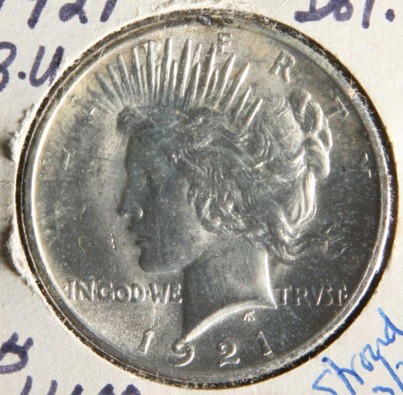 Appraisal: BU Peace Dollar a few small bag marks much luster