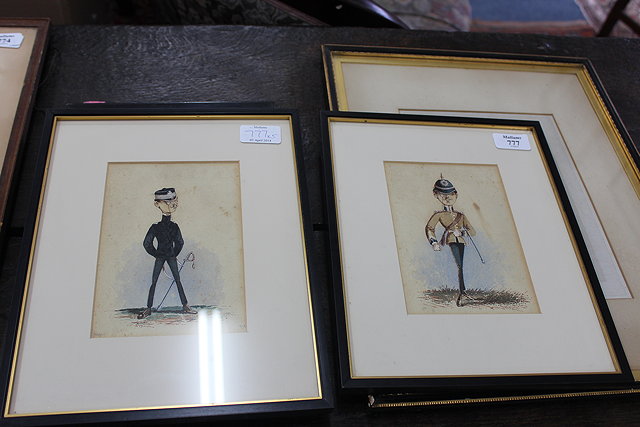 Appraisal: A ROBINSON TH CENTURY TH CENTURY Two watercolour sketches of