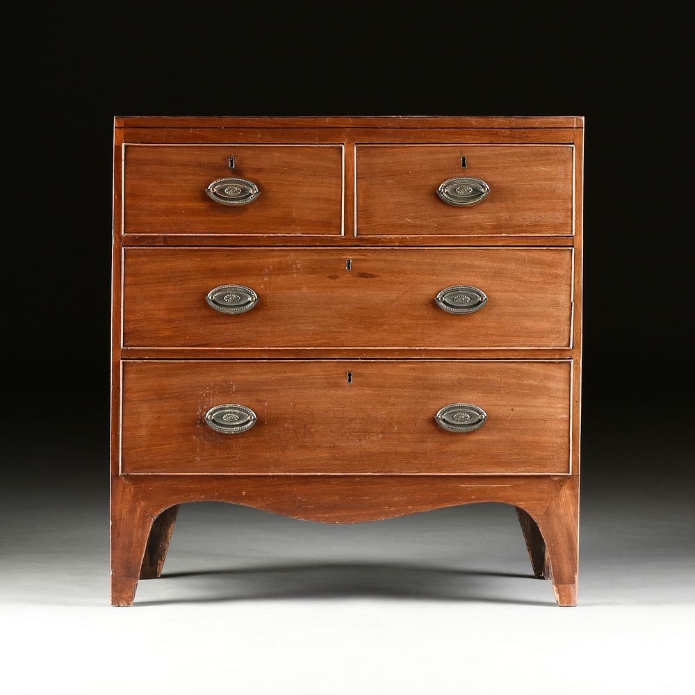 Appraisal: A FEDERAL EBONY INLAID MAHOGANY FOUR DRAWER CHEST AFTER MICHAEL