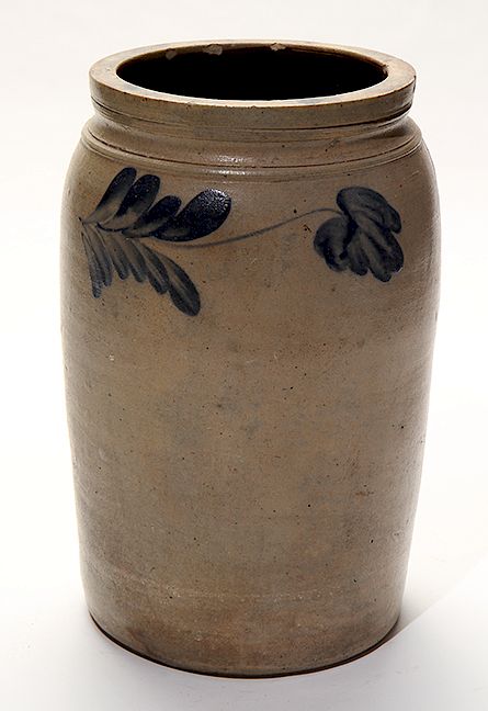 Appraisal: Two Gallon Cobalt Painted Storage Crock Exclusive on Bidsquare Two