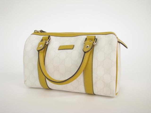 Appraisal: Gucci Joy small Boston bag in white monogram with gold