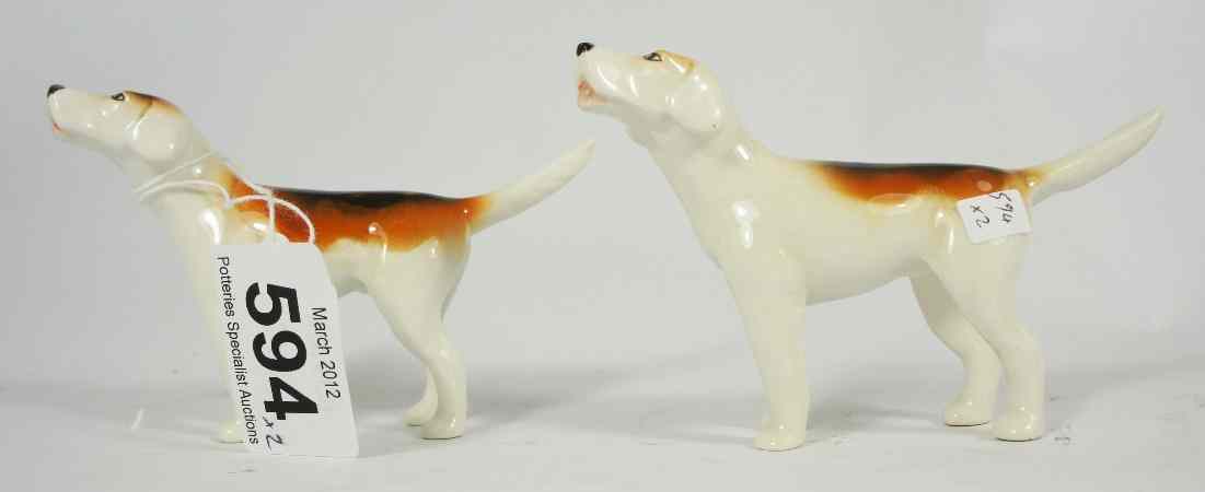 Appraisal: Beswick Pair of Foxhounds