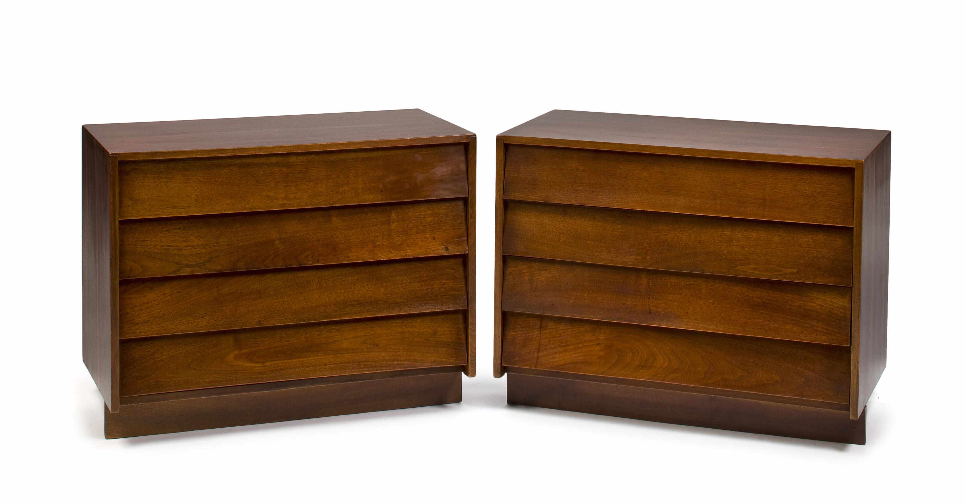 Appraisal: George Nakashima American - A pair of Louver-Drawer Chests on