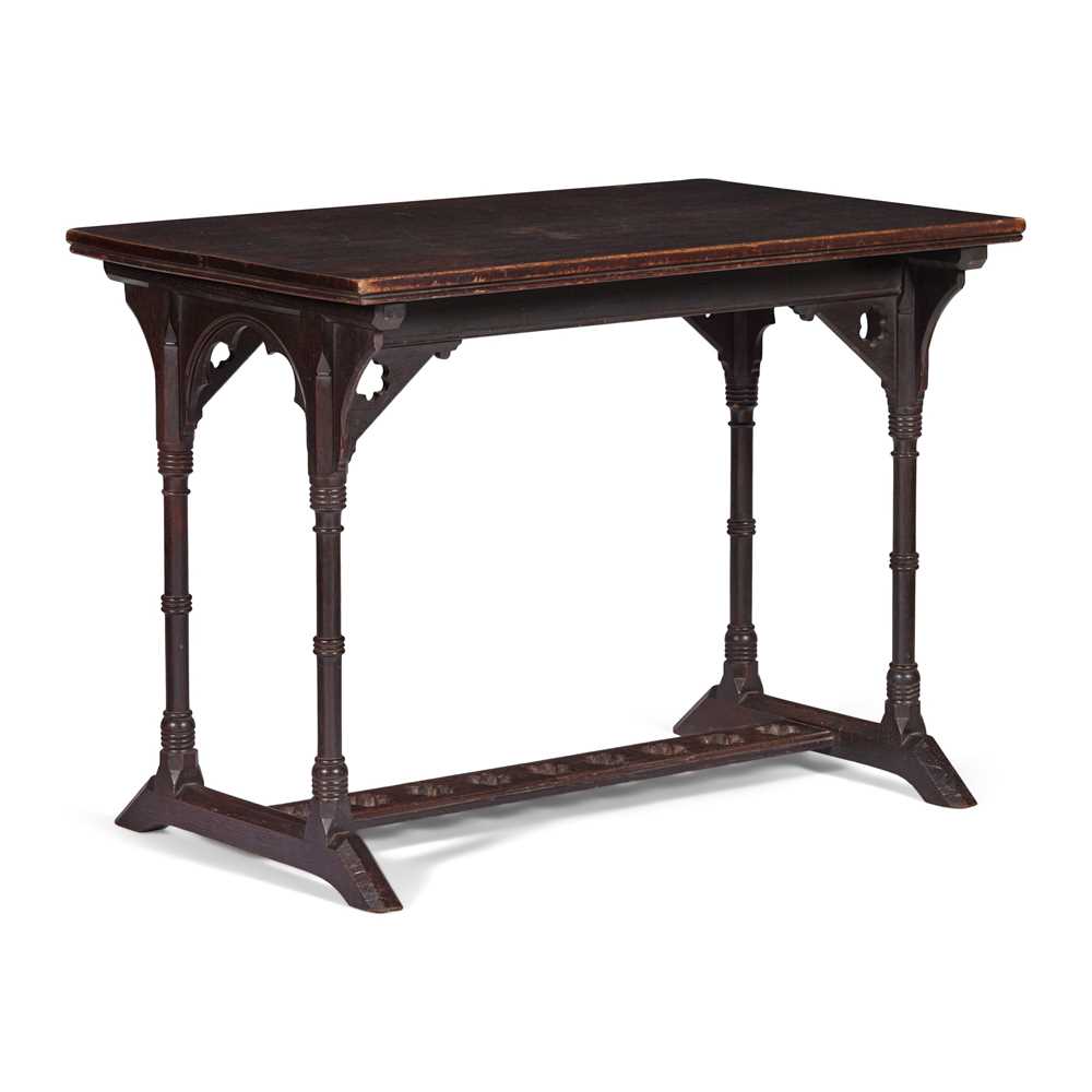 Appraisal: COX SONS LONDON ATTRIBUTED MAKER GOTHIC REVIVAL SIDE TABLE CIRCA