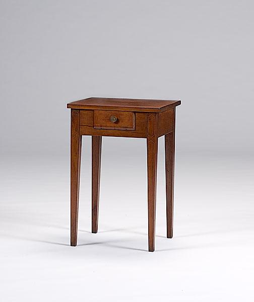 Appraisal: HEPPLEWHITE CHERRY INLAID STAND Mid-Atlantic states early th century poplar