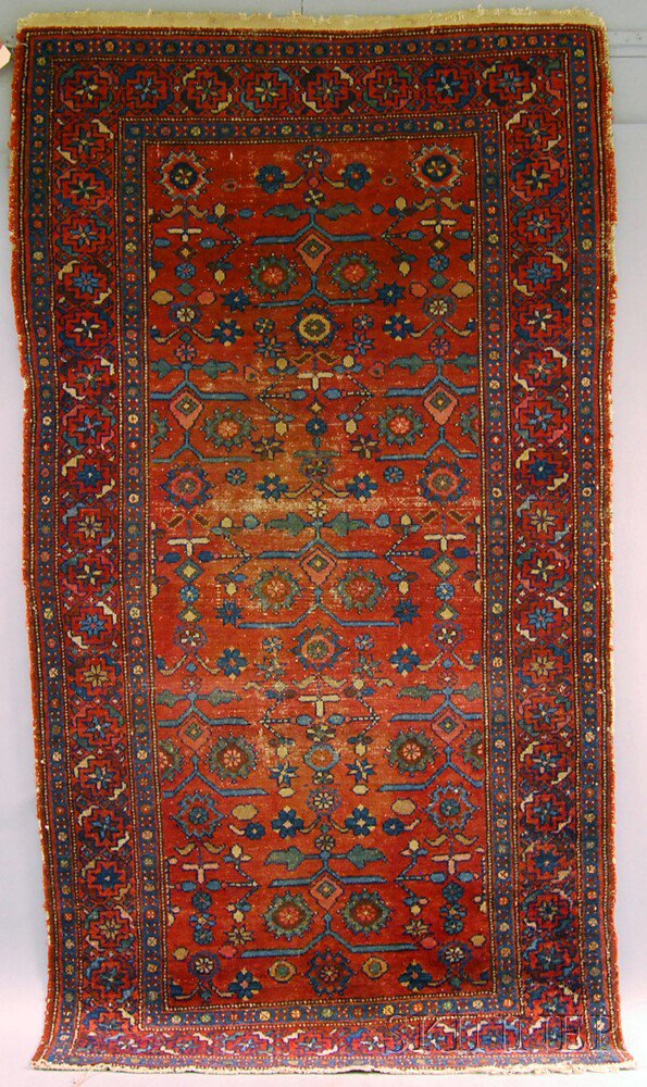 Appraisal: Hamadan Rug Northwest Persia early th century selvage wear low