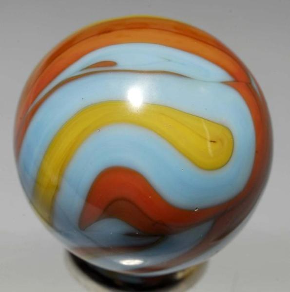 Appraisal: Christensen Agate Flame Marble Description Original surface Baby blue base