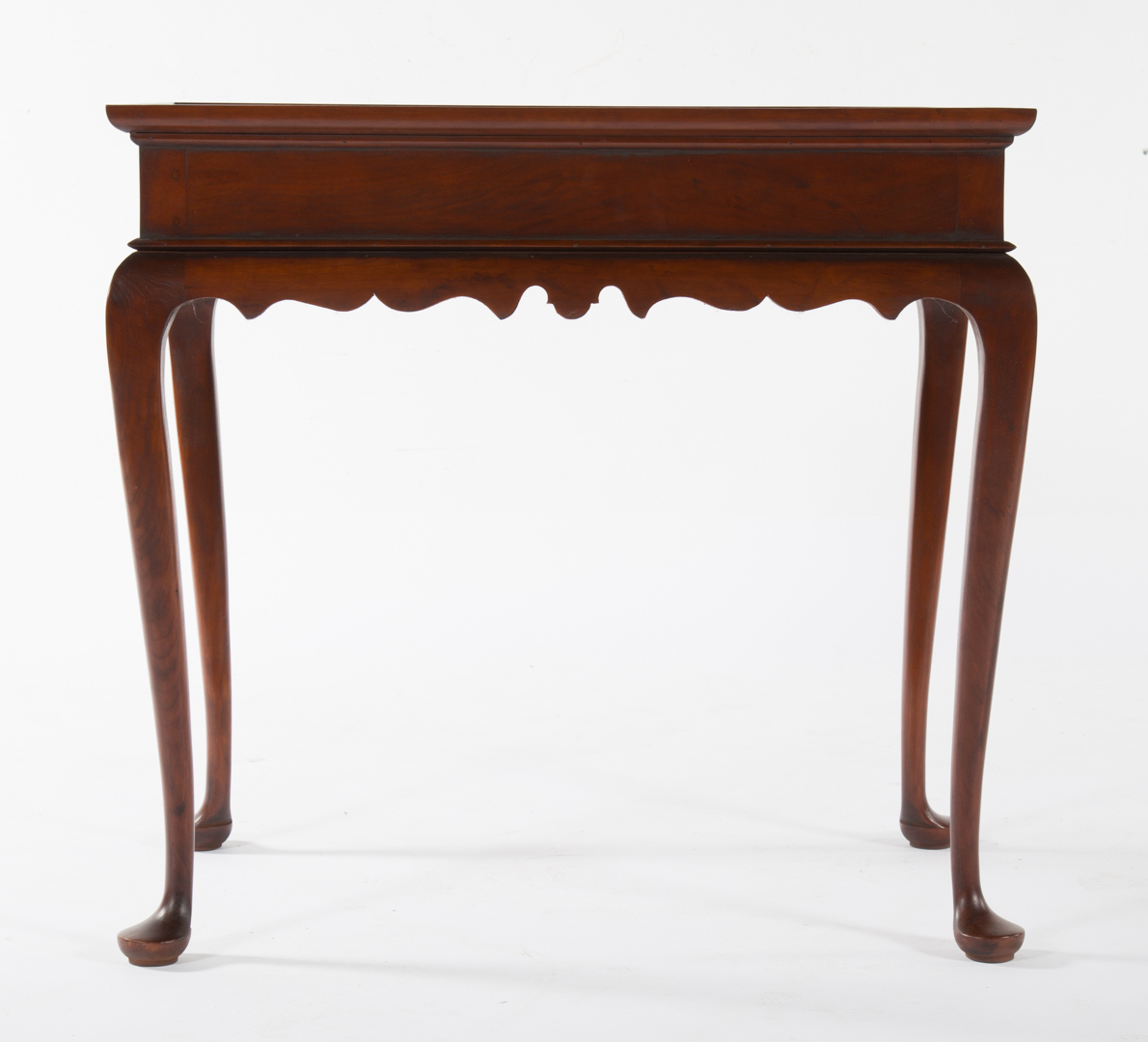 Appraisal: Cabinet-Made Queen Anne Style Cherrywood Tea Table th century rectangular