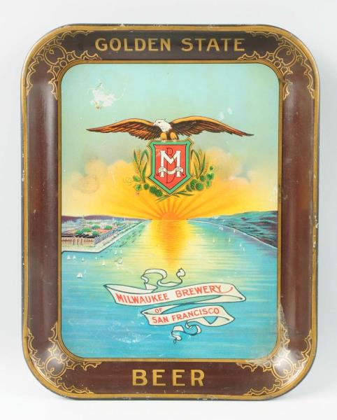 Appraisal: Golden State Beer Serving Tray This tray has a few