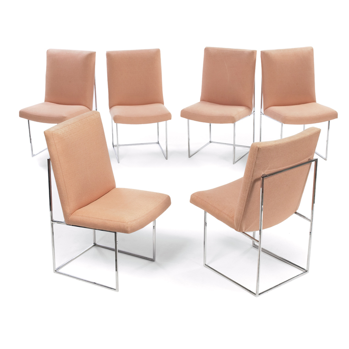 Appraisal: Milo Baughman dining chairs set of six by Thayer Coggin