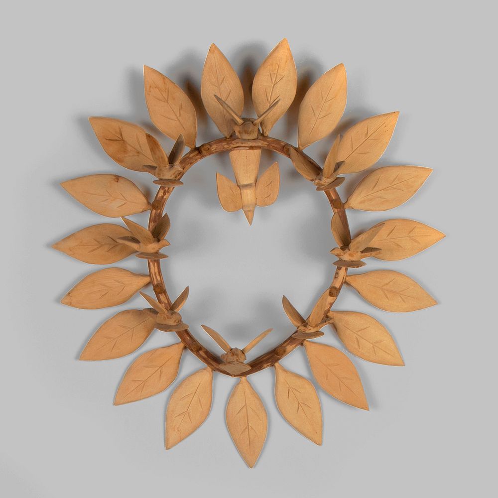 Appraisal: Ricardo Lopez Carved Wooden Wreath with Birds Ricardo Lopez th