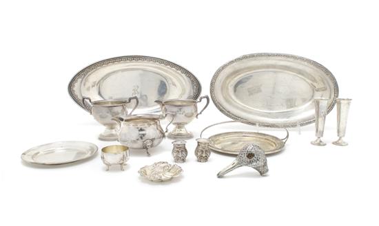 Appraisal: A Collection of American Sterling Silver Articles Width of widest