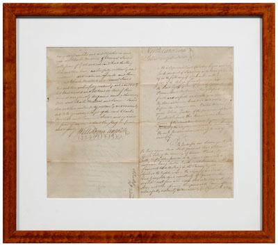 Appraisal: William Hooper manuscript document - North Carolina signer of the