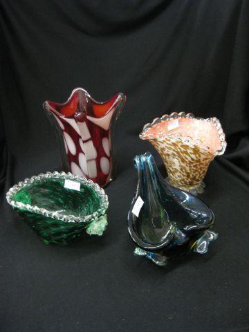 Appraisal: pcs Italian Art Glass various shapes colors tallest is all