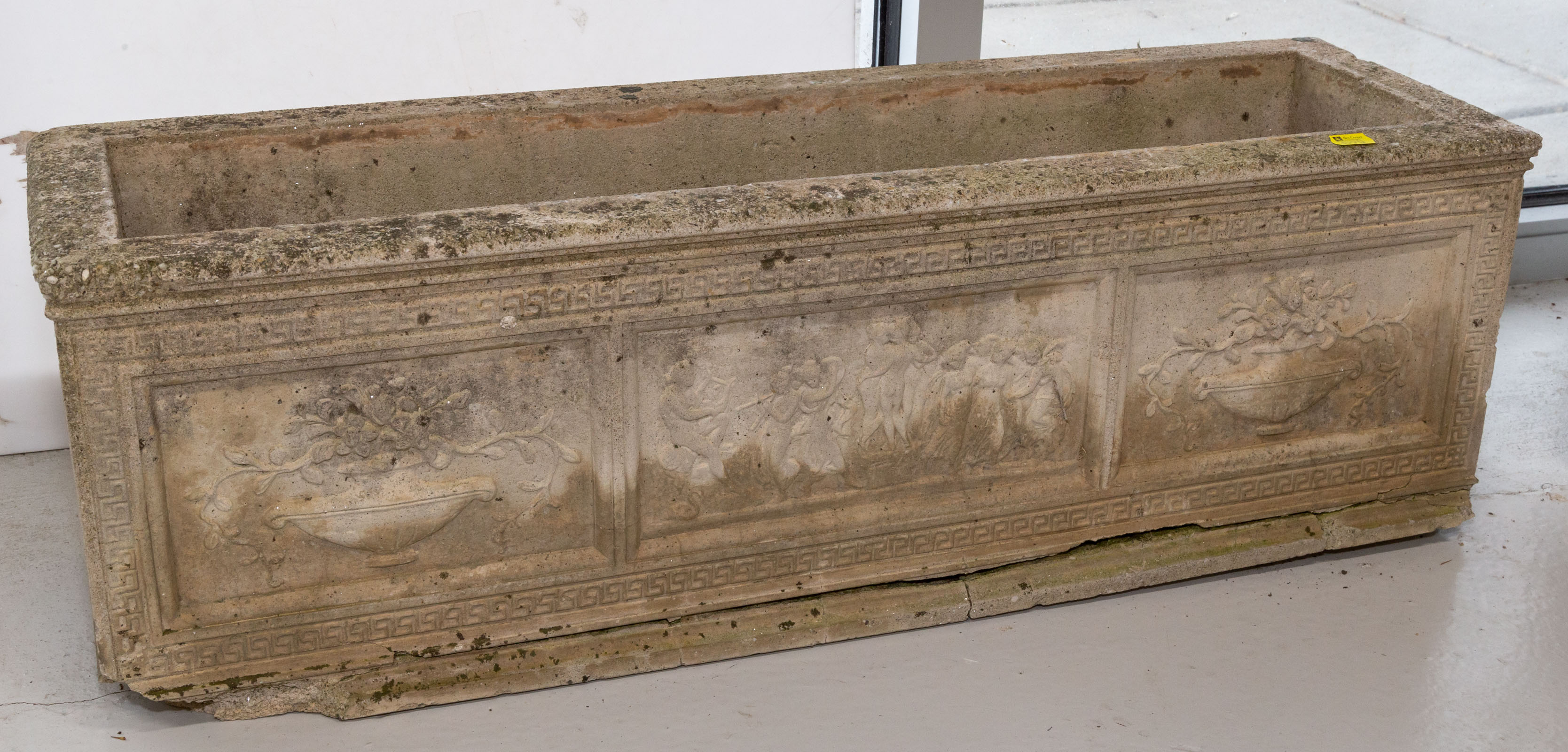 Appraisal: NEOCLASSICAL STYLE CEMENT JARDINIERE th century in H in L