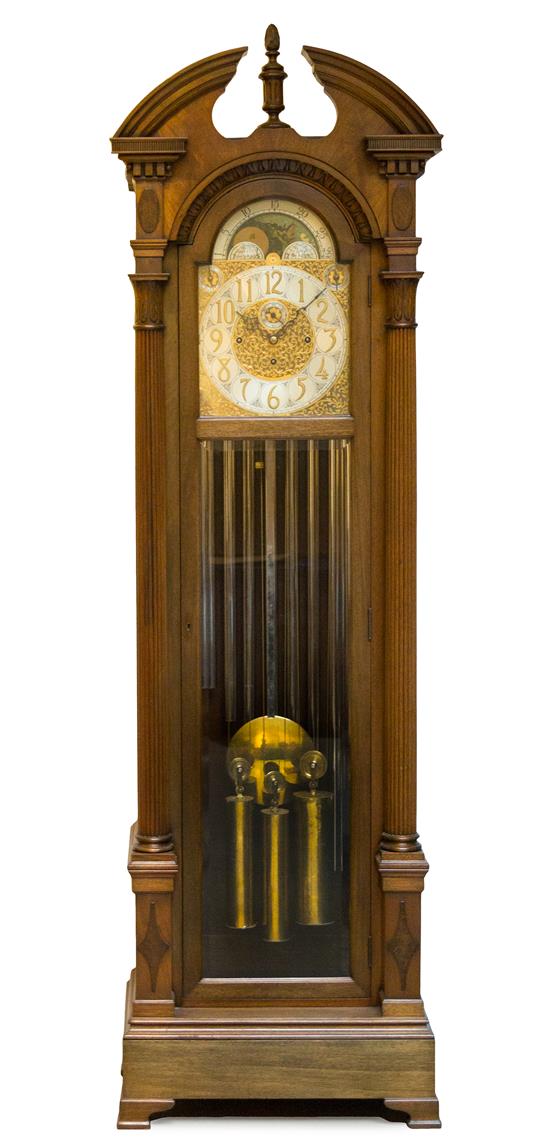 Appraisal: Sale Lot An American Mahogany Nine-Tube Tall Case Clock colonial