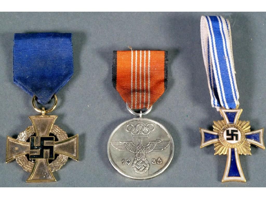 Appraisal: PERIOD' THIRD REICH OLYMPIC MEDAL For our Faithfull Service Medal