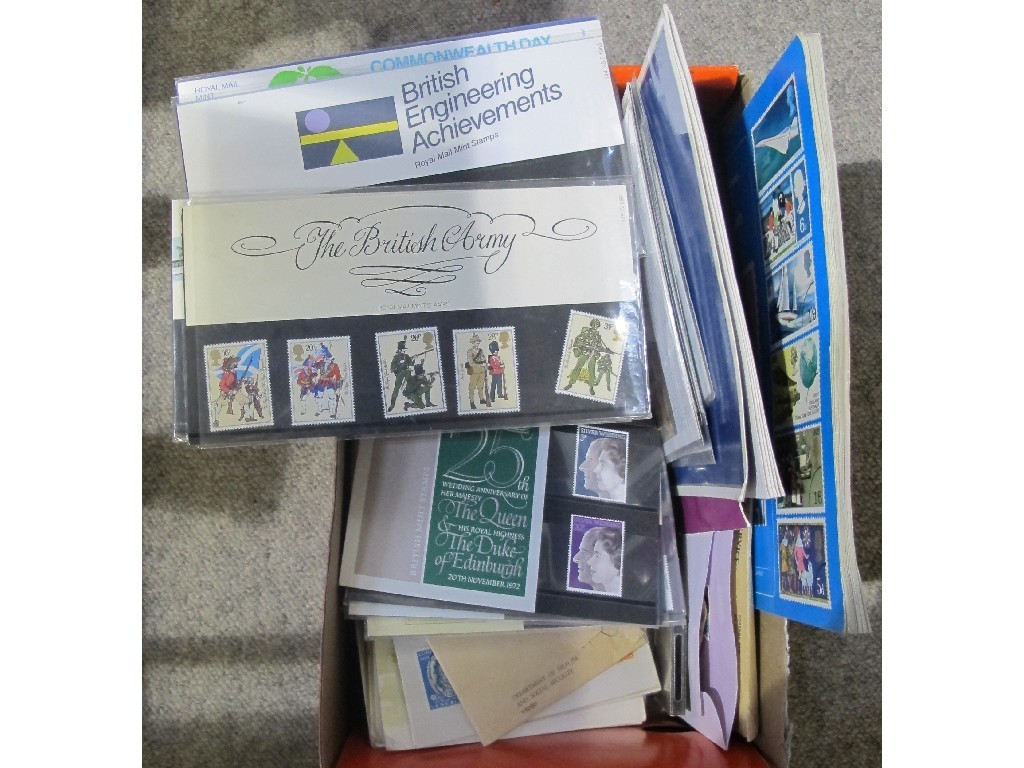 Appraisal: Box of coins coin sets and assorted stamps