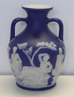 Appraisal: Wedgwood Jasper Ware Vase Copy of the Famous Portland Vase