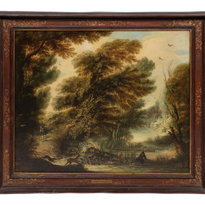 Appraisal: Manner of Roelandt Savery Flemish - Hunting Scene oil on