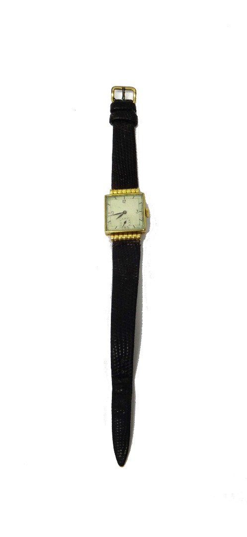 Appraisal: A lady's ct gold square cased International Watch Co wristwatch