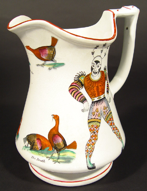 Appraisal: Victorian Elsmore and Forster Ironstone puzzle jug hand coloured and