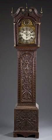 Appraisal: Mid- th century English oak tall case clock An English