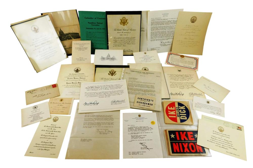 Appraisal: EPHEMERA American Political ephemera mid- late th C pieces including