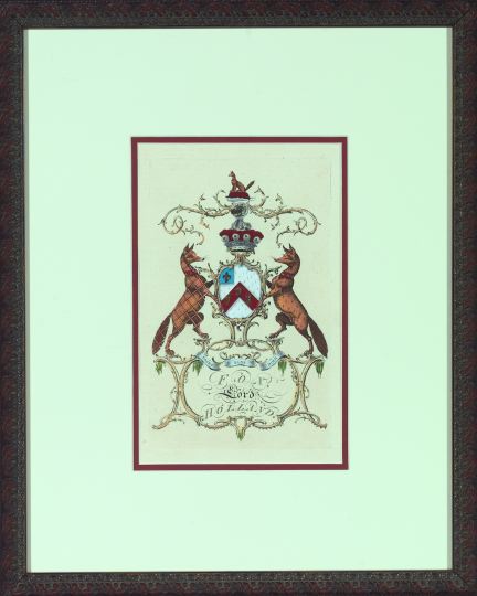 Appraisal: British School th Century Heraldic Crests suite of eight hand-colored