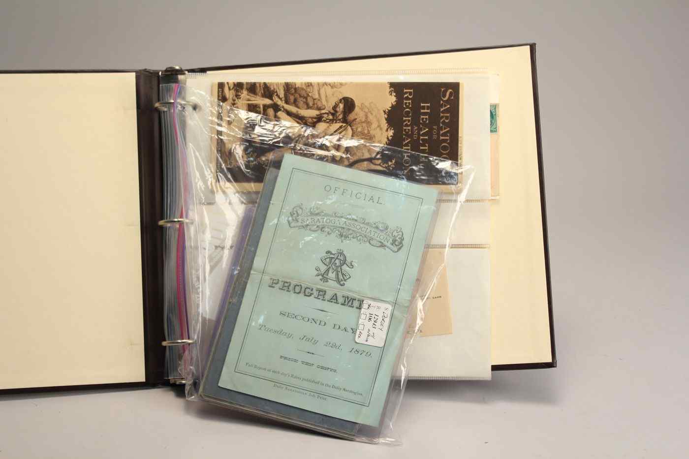 Appraisal: BROCHURES LETTERS RACING PROGRAM ETC Approx items Includes One-page folding