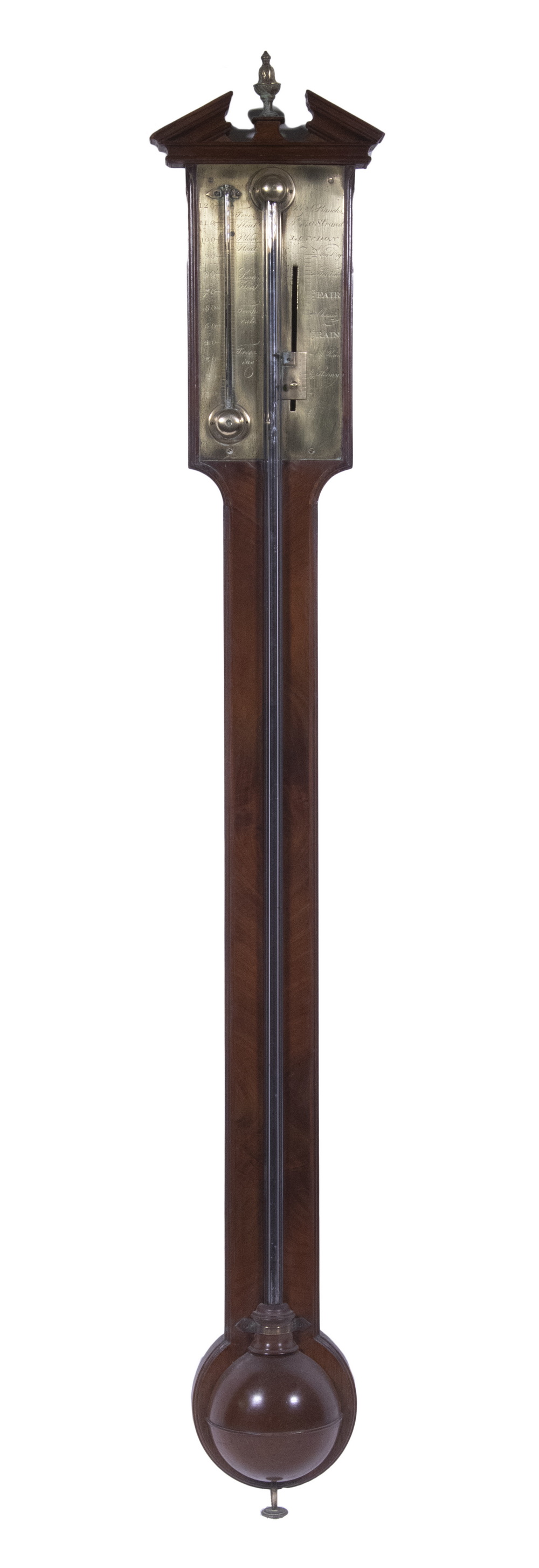 Appraisal: ROBERT BANCKS LONDON STICK BAROMETER Early th c English Mahogany