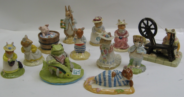 Appraisal: ROYAL DOULTON PORCELAIN BEATRIX POTTER MINIATURES pieces including Peter Rabbit