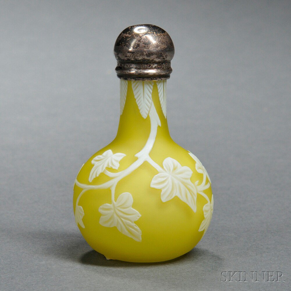 Appraisal: English Cameo Glass Scent Bottle late th early th century