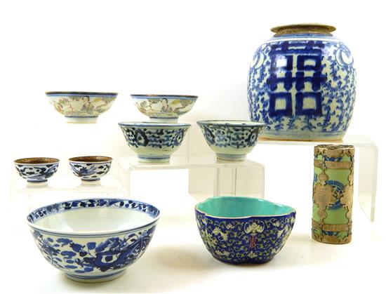 Appraisal: ASIAN Late th early th C Chinese porcelain ten pieces