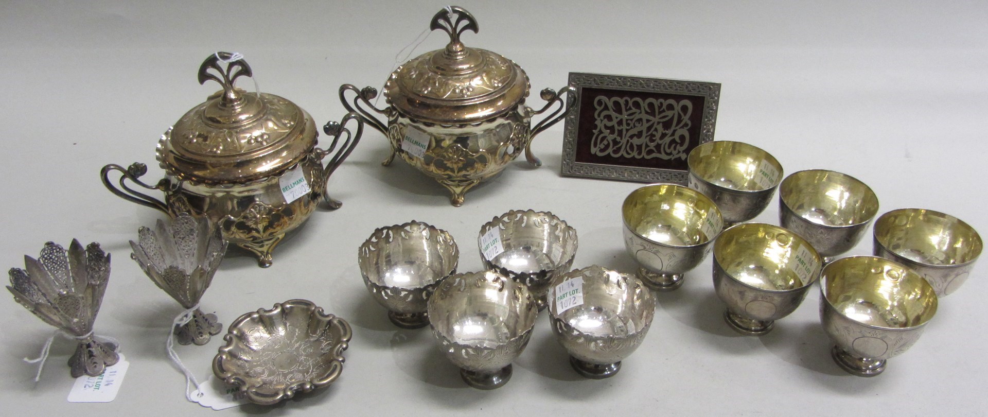 Appraisal: Eastern wares comprising a set of six tea bowls with