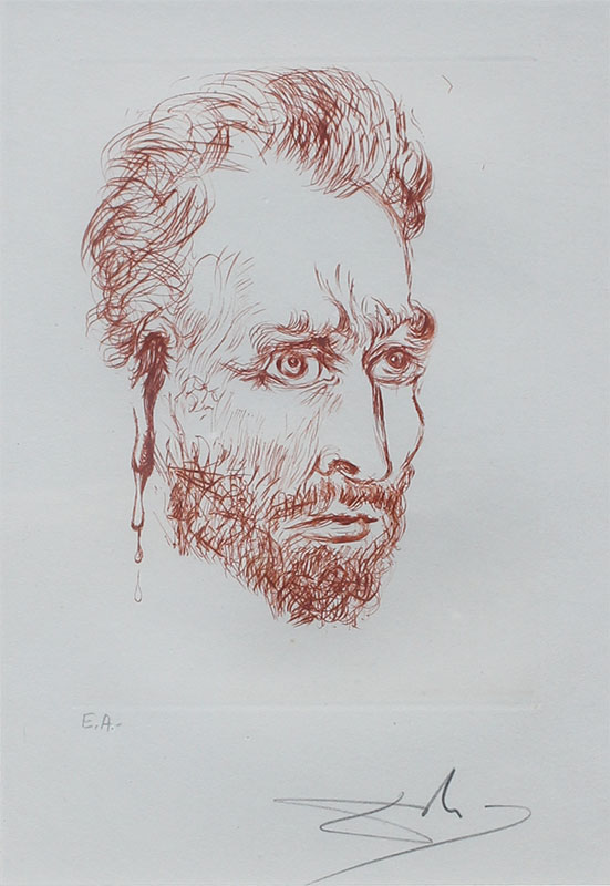 Appraisal: DALI Salvador Spanish - ''Van Gogh'' E A Etching sight