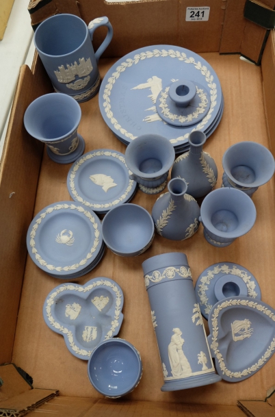 Appraisal: A collection of Wedgwood Jasperware including vases plates pin trays