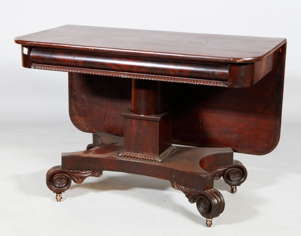 Appraisal: - Empire Card Table Empire card table mahogany h x