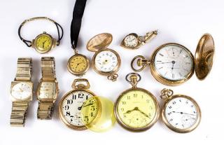 Appraisal: Collection of gold-filled and gold plated watches comprised of three