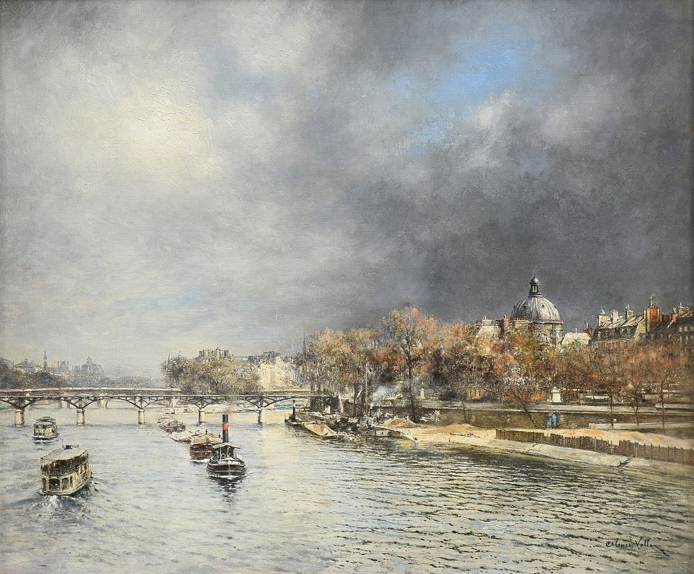 Appraisal: ALEXIS VOLLON French - A PAINTING View of Le Pont