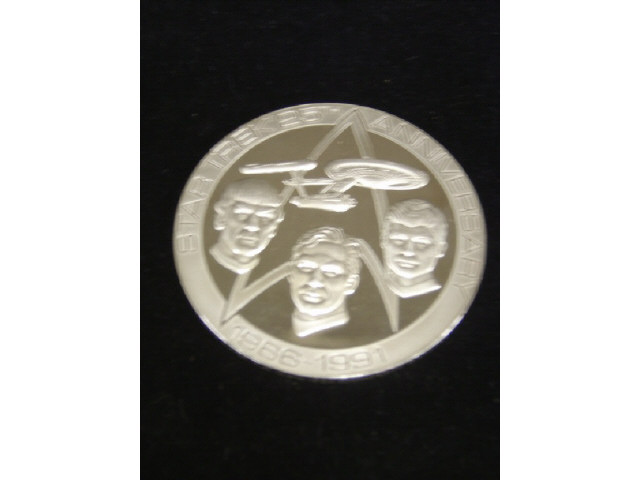 Appraisal: STERLING SILVER STAR TREK MEDALLION - TH