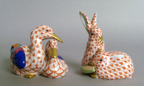 Appraisal: Two Herend porcelain figures of a pair of ducks and