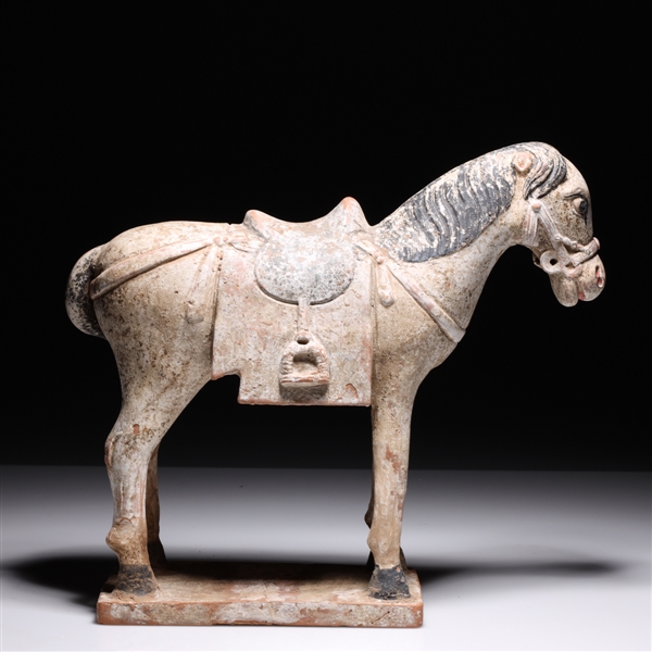 Appraisal: Chinese Ming Dynasty antique pottery horse originally purchased from Yau's