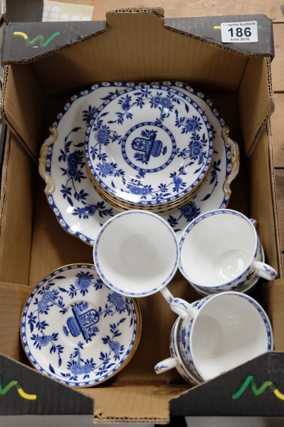 Appraisal: A collection of Minton Blue Delft pattern teaware to include