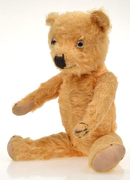 Appraisal: CHILTERN MERRYTHOUGHT MOHAIR TEDDY BEAR BROWN RESIDUE TO BACK OF